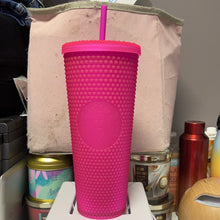 이미지를 갤러리 뷰어에 로드 , Starbucks Summer 2021 Limited Edition Hot Pink Studded Tumbler 24 ounce
