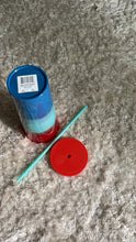 Load image into Gallery viewer, Starbucks 2021 Summer Collection: Red Turquoise and Blue Watercolor Venti Tumbler
