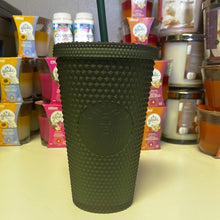 गैलरी व्यूवर में इमेज लोड करें, Starbucks 2022 Dark Green Jelly Studded Tumbler 16oz Grande

