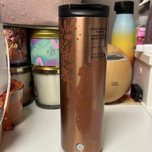 Load image into Gallery viewer, Starbucks Holiday 2021 Stainless Steel Vacuum Insulated Siren Rose Gold Tumbler 16 Oz
