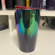 이미지를 갤러리 뷰어에 로드 , Starbucks 2020 Holiday Starbucks Navy Iridescent Ceramic Double Wall Tumbler - 12 Fl Oz
