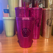Load image into Gallery viewer, Starbucks Sangria Studded Tumbler 2022 Fall Winter Holiday Bling (16 oz Grande)
