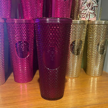 Load image into Gallery viewer, Starbucks Berry Bling Diamond Studded Tumbler Fall 2022 Venit 24oz Starbucks Halloween 2022
