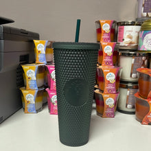 Load image into Gallery viewer, Starbucks Dark Green Jelly Studded Tumbler 24oz Venti
