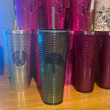 गैलरी व्यूवर में इमेज लोड करें, Starbucks Halloween Starbucks Green Rainforest Grid Iridescent Tumbler Fall 2022 Venit 24oz  2022
