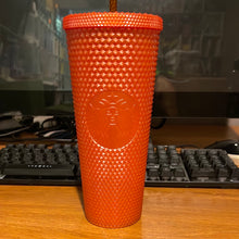 Load image into Gallery viewer, Starbucks Limited Edition Studded Tumbler Orange Pearl Halloween 2022 Venti 24 oz
