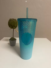 Load image into Gallery viewer, Starbucks Spring 2023 Collection Studded Bling Blue Ambre Venti Size - 24oz Tumbler
