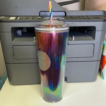 將圖片載入圖庫檢視器 Starbucks Acrylic 2021 Summer Rainbow Kaleidoscope 24oz Venti Tumbler
