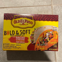 Cargar imagen en el visor de la galería, Old El Paso Bold &amp; Soft Taco Dinner Kit - Nacho Cheese Flavored Taco Shells
