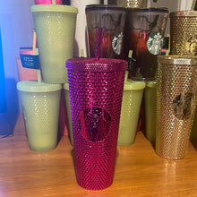 Load image into Gallery viewer, Starbucks Sangria Studded Tumbler 2022 Fall Winter Holiday Bling (24 oz - Venti)
