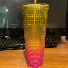 Load image into Gallery viewer, Starbucks Cold Cup Tumbler Venti 24 oz Summer 2022 (Lemon Pink Gradient)

