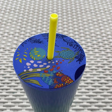 画像をギャラリービューアに読み込む, Starbucks 2021 Hawaii Collection Starbucks Hawaii Collection 24oz Stainless Steel Blue Ombre Tropical Cold Cup
