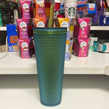 Cargar imagen en el visor de la galería, Starbucks Green Jelly Acrylic Grid Tumbler Limited Edition 2022 24oz
