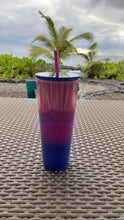 गैलरी व्यूवर में इमेज लोड करें, Starbucks 2021 Summer Watercolor Wave Trio (Pink Blue Purple) Venti Tumbler

