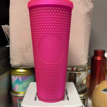 이미지를 갤러리 뷰어에 로드 , Starbucks Summer 2021 Limited Edition Hot Pink Studded Tumbler 24 ounce

