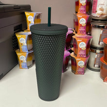 Load image into Gallery viewer, Starbucks Dark Green Jelly Studded Tumbler 24oz Venti
