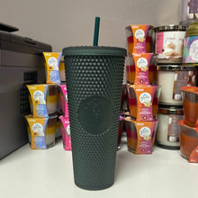 Load image into Gallery viewer, Starbucks Dark Green Jelly Studded Tumbler 24oz Venti
