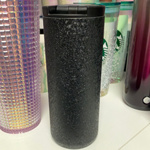 이미지를 갤러리 뷰어에 로드 , Starbucks 2022 Black Ice Textured Shimmer Stainless Steel Tumbler Hot Cup Vacuum Insulated 12oz Tall
