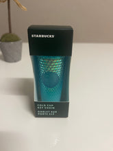 Load image into Gallery viewer, Starbucks Spring 2023 Collection Starbucks Glacier Blue Studded Ombre Tumbler Key Chain Cup
