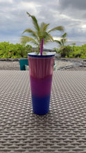 गैलरी व्यूवर में इमेज लोड करें, Starbucks 2021 Summer Watercolor Wave Trio (Pink Blue Purple) Venti Tumbler
