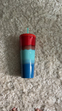 Load image into Gallery viewer, Starbucks 2021 Summer Collection: Red Turquoise and Blue Watercolor Venti Tumbler
