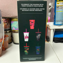 गैलरी व्यूवर में इमेज लोड करें, Starbucks 2021 24oz. Reusable Holiday Cold Cups - 5 Pack
