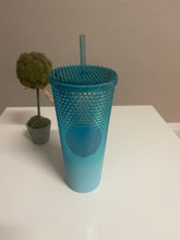 Load image into Gallery viewer, Starbucks Spring 2023 Collection Studded Bling Blue Ambre Venti Size - 24oz Tumbler
